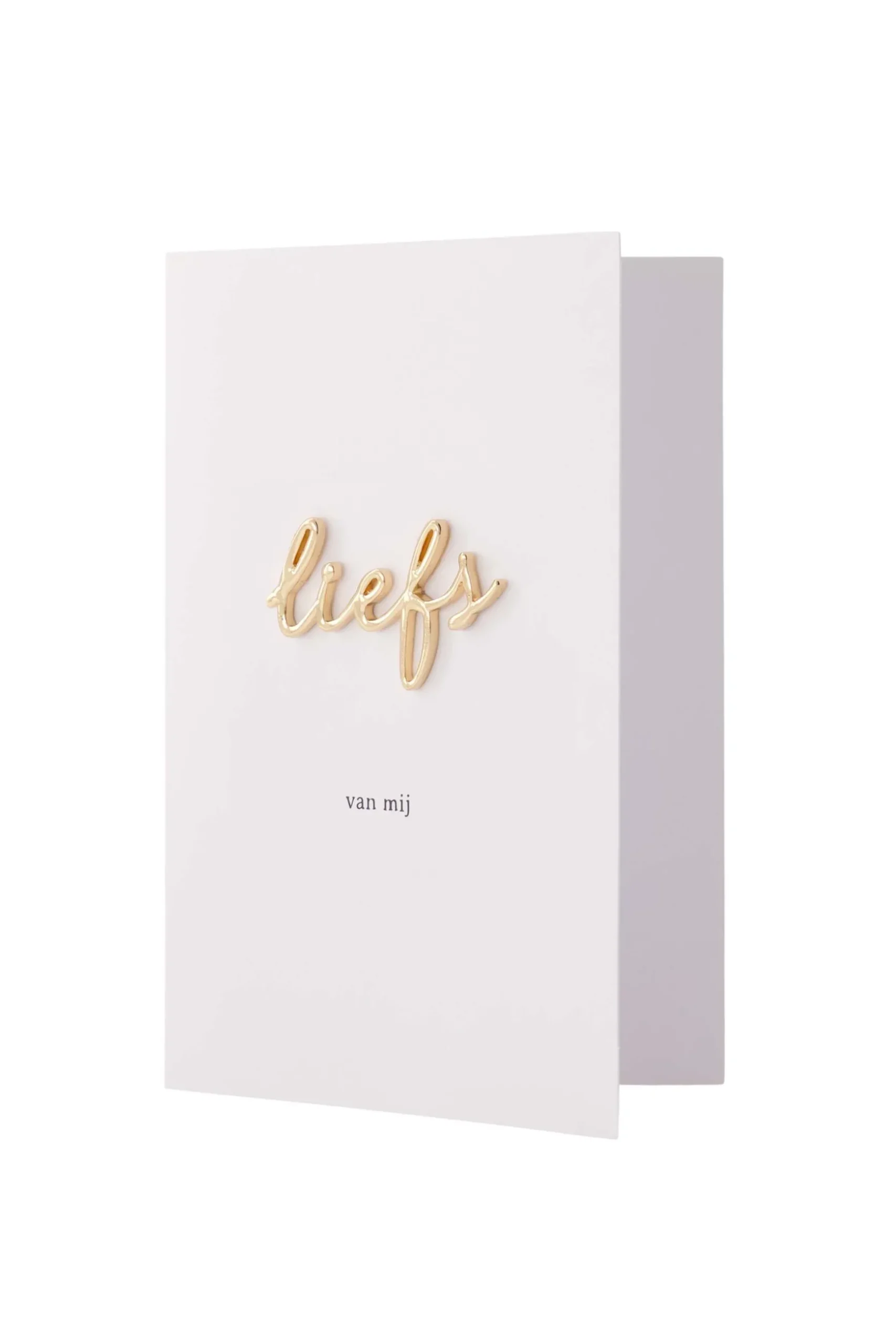 zusss wenskaart liefs magneet wit/goud