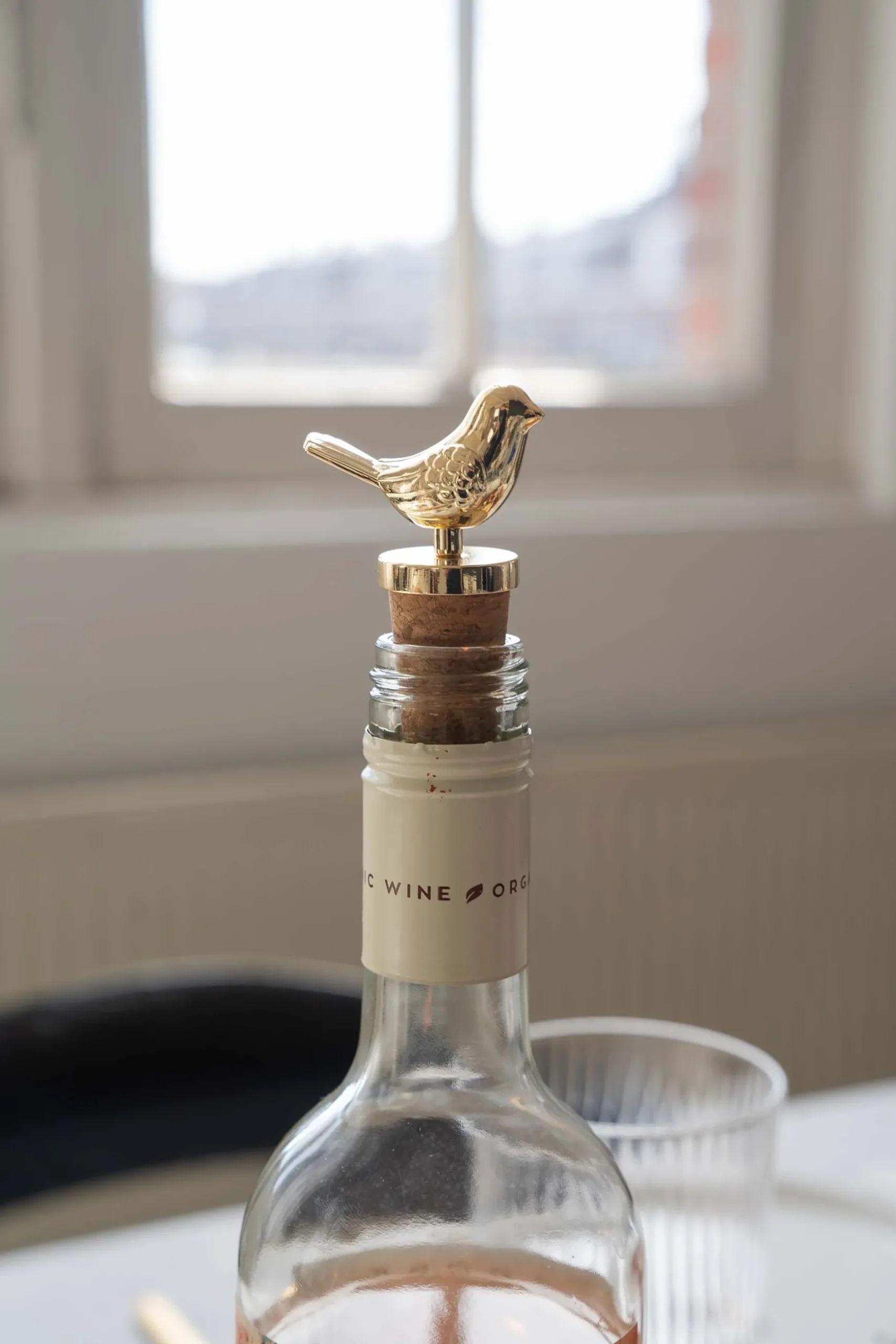 zusss wijnstopper vogel goud